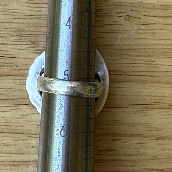 VTG‎ Old Pawn Native American Ring Size 5 Blue Royston Turquoise Stone Sterling - Picture 6 of 8